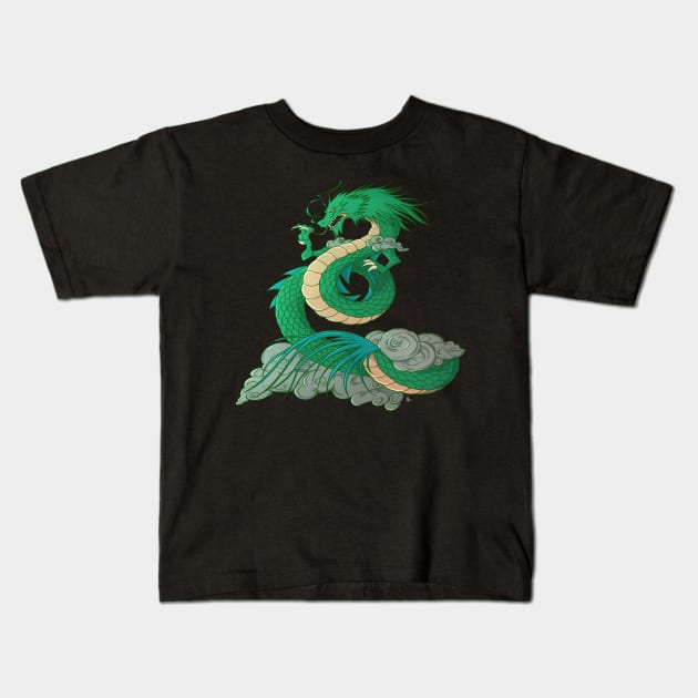 Dragon Shiryu Kids T-Shirt by KyodanJr